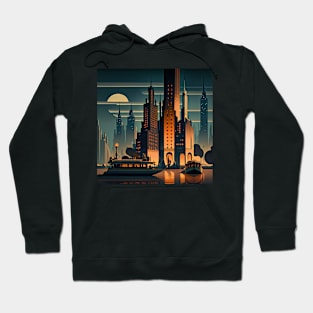 Art Deco Style Cityscape Hoodie